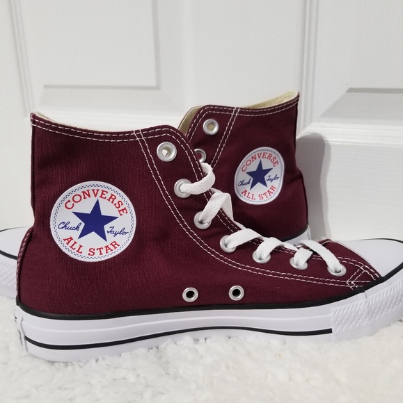 converse high tops maroon
